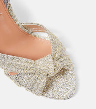 Aquazzura Nina 85 tweed sandals