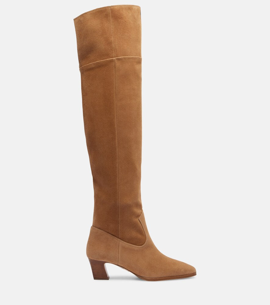 Aquazzura Nomad 50 suede over-the-knee boots