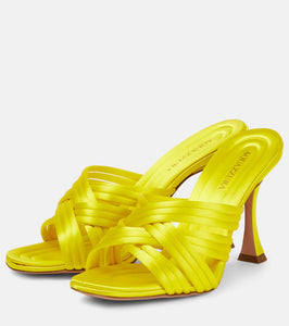 Aquazzura Oahu 95 satin mules