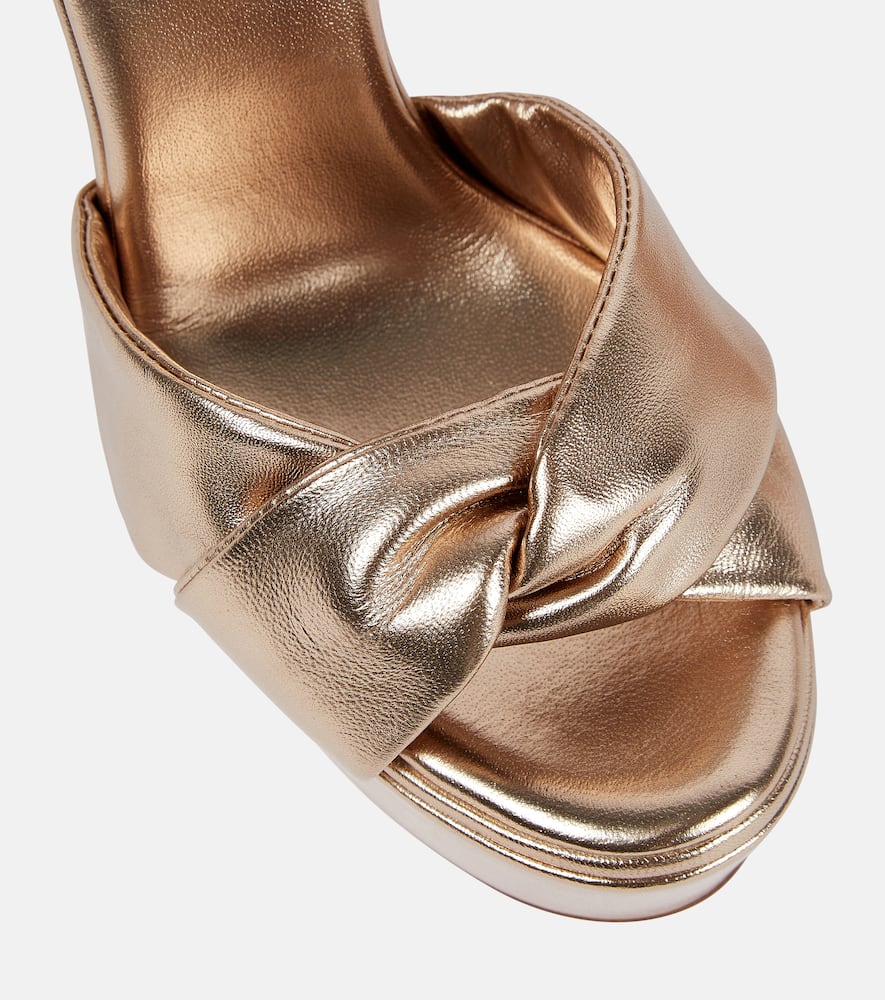 Aquazzura Olie 140 leather platform sandals