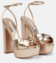 Aquazzura Olie 140 leather platform sandals