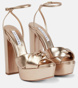 Aquazzura Olie 140 leather platform sandals