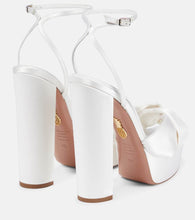 Aquazzura Olie 140 satin platform sandals