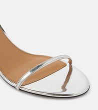 Aquazzura Olie 50 mirrored leather sandals