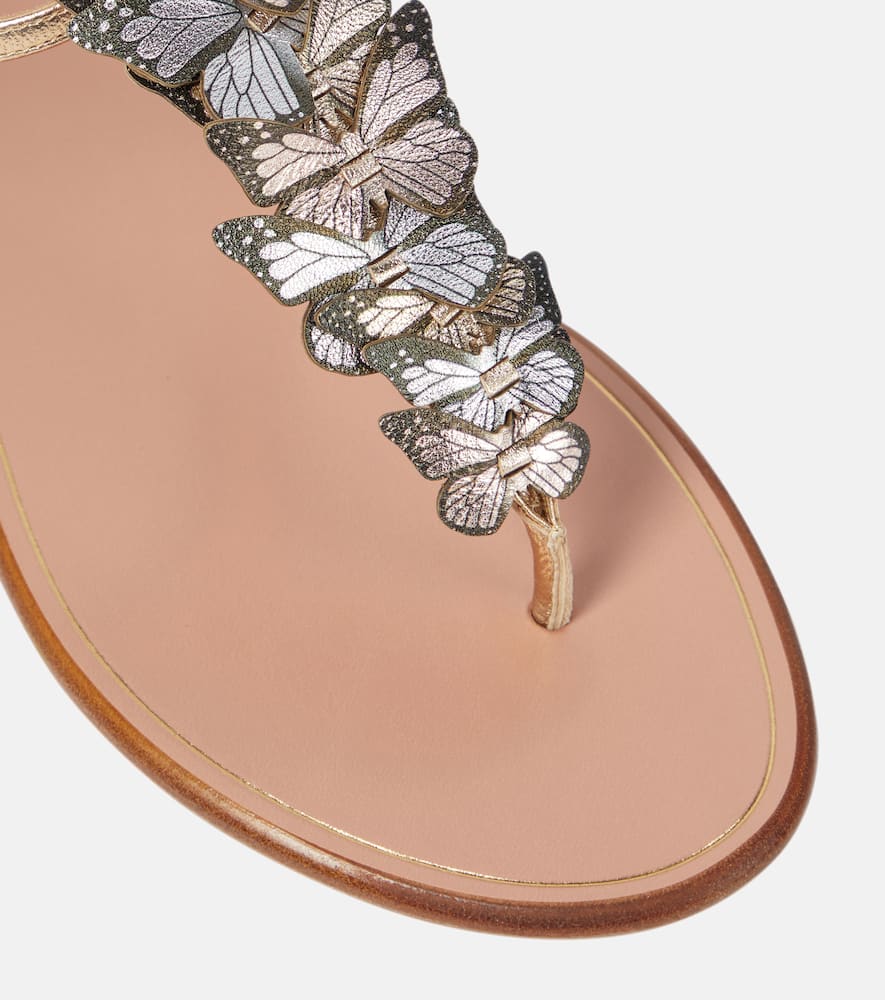 Aquazzura Papillon leather thong sandals