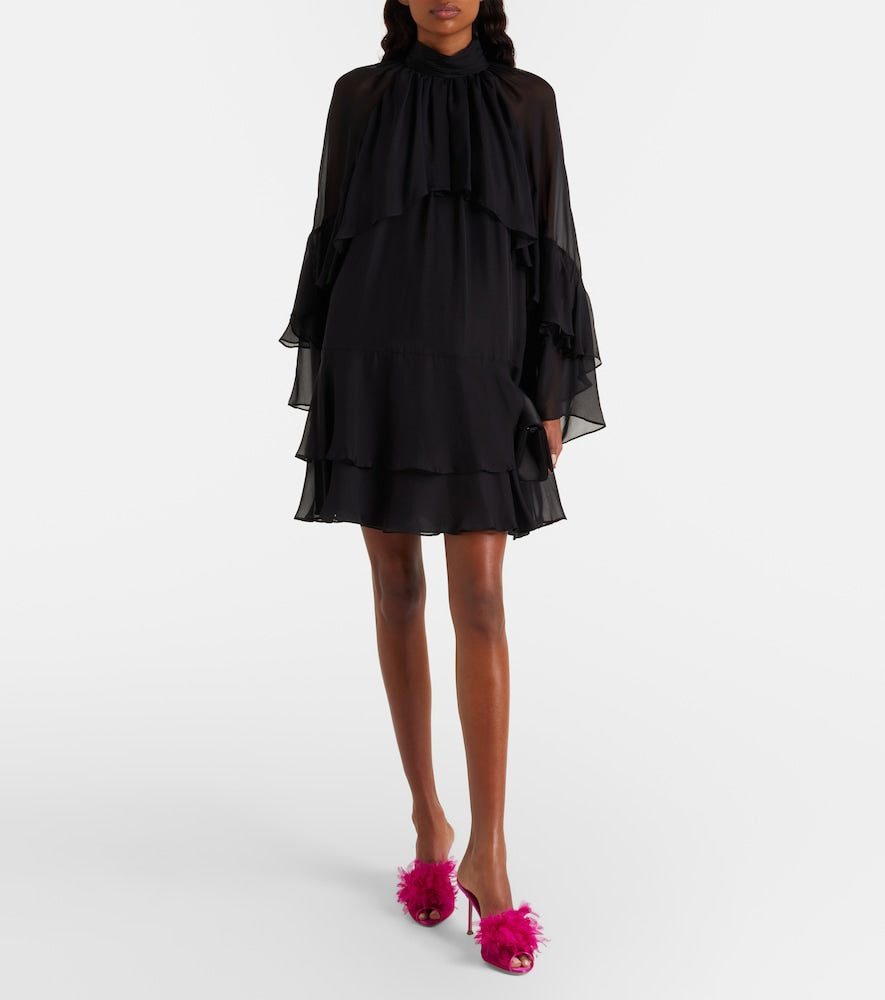 Aquazzura Poa¨me floral-applique mesh mules