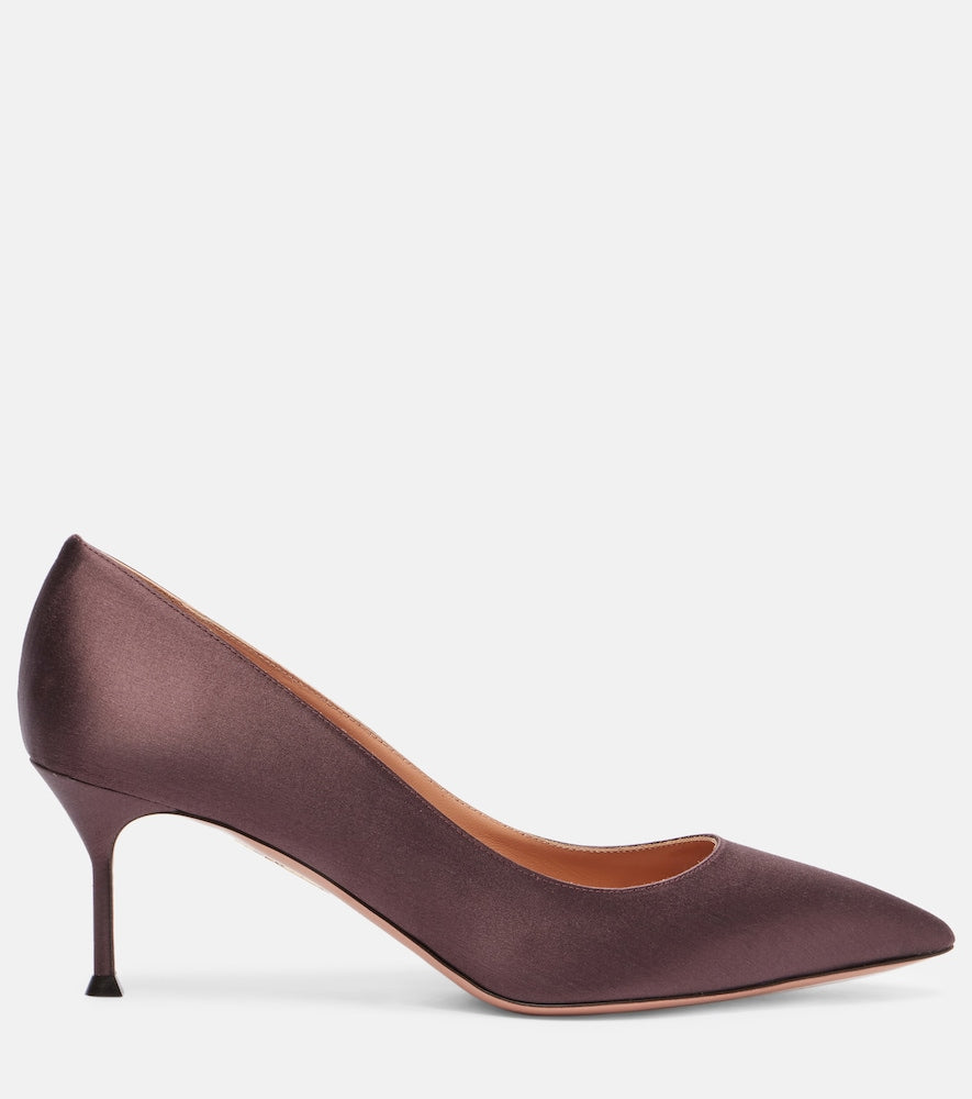Aquazzura Purist 65 satin pumps