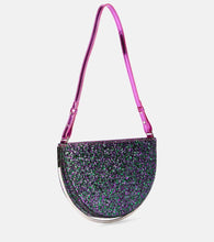 Aquazzura Purist Mini glitter clutch