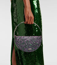 Aquazzura Purist Mini glitter clutch