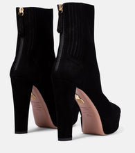 Aquazzura Saint Honore 120 suede platform ankle boots