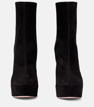 Aquazzura Saint Honore 120 suede platform ankle boots
