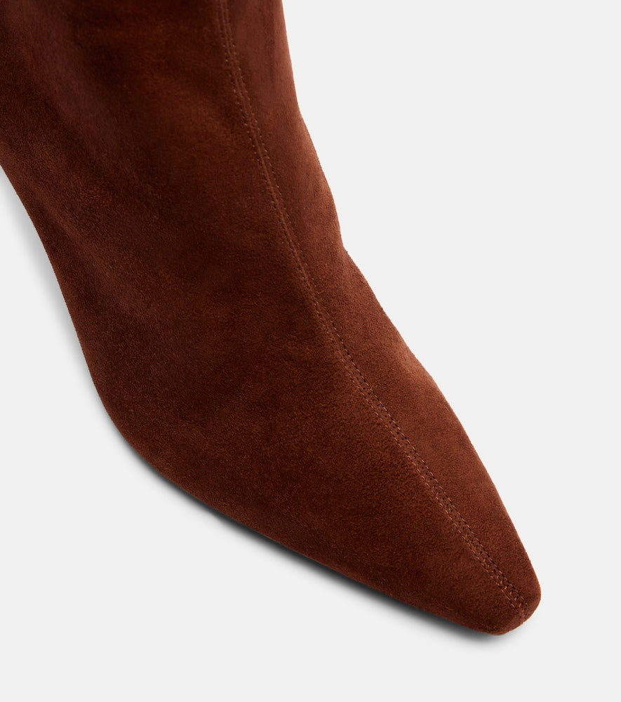 Aquazzura Saint Honore 65 suede ankle boots