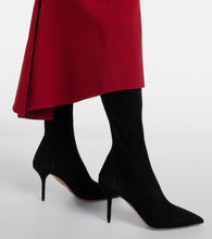 Aquazzura Saint Honore 85 suede boots