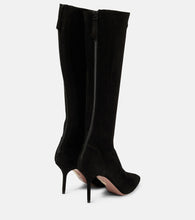 Aquazzura Saint Honore 85 suede boots