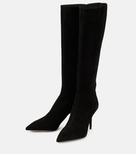 Aquazzura Saint Honore 85 suede boots