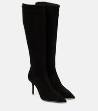 Aquazzura Saint Honore 85 suede boots - Aquazzura Saint Honore 85 麂皮靴