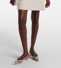 Aquazzura Seduction crystal-embellished PVC slingback flats