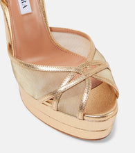 Aquazzura Shear 130 mesh platform sandals