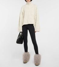 Aquazzura Shearling-trimmed leather ankle boots