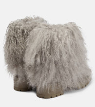 Aquazzura Shearling-trimmed leather ankle boots