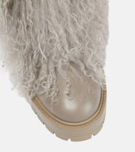 Aquazzura Shearling-trimmed leather ankle boots