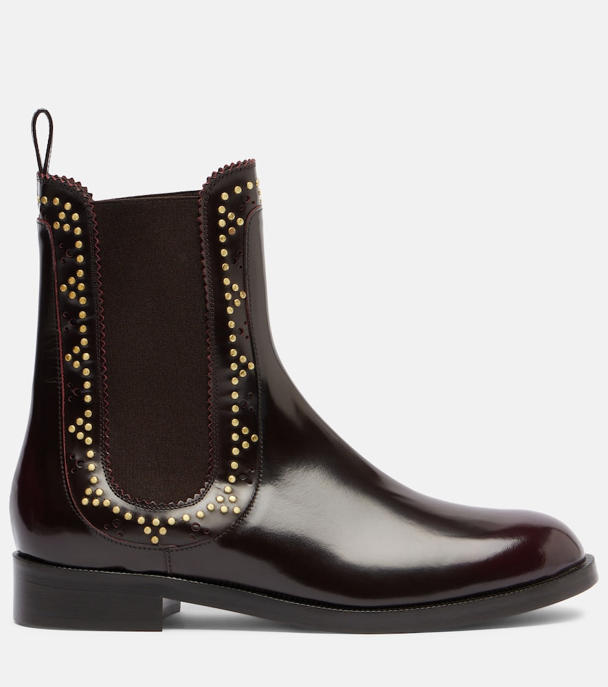 Aquazzura Skye embellished leather Chelsea boots