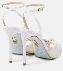 Aquazzura Slow Kisses embellished leather sandals