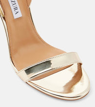 Aquazzura So Nude 105 metallic leather sandals