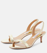 Aquazzura So Nude 50 mirrored leather sandals