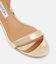 Aquazzura So Nude 50 mirrored leather sandals