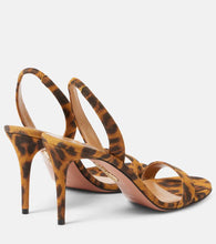 Aquazzura So Nude 85 leopard-print suede sandals