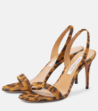 Aquazzura So Nude 85 leopard-print suede sandals