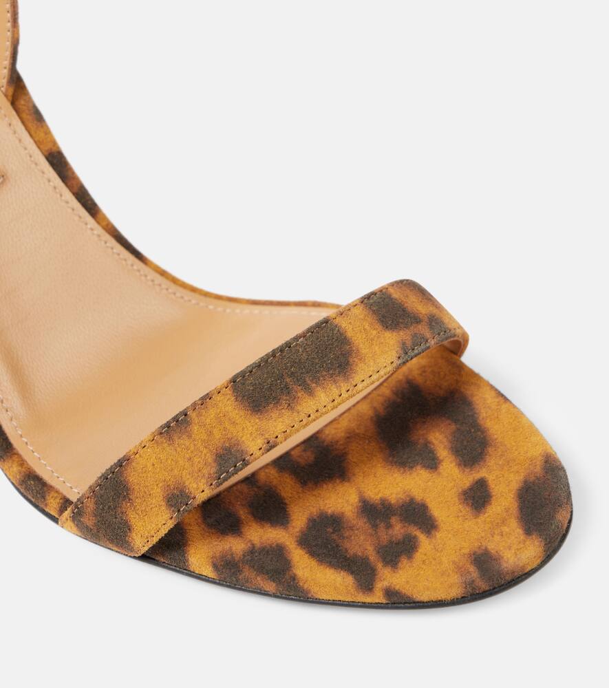 Aquazzura So Nude 85 leopard-print suede sandals