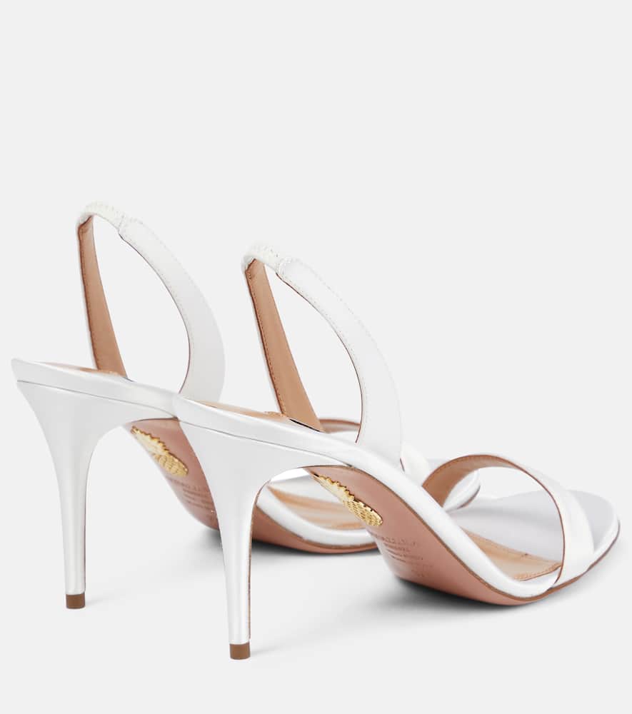 Aquazzura So Nude 85 satin sandals