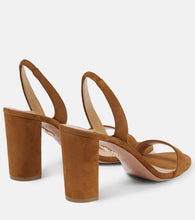 Aquazzura So Nude Block suede sandals