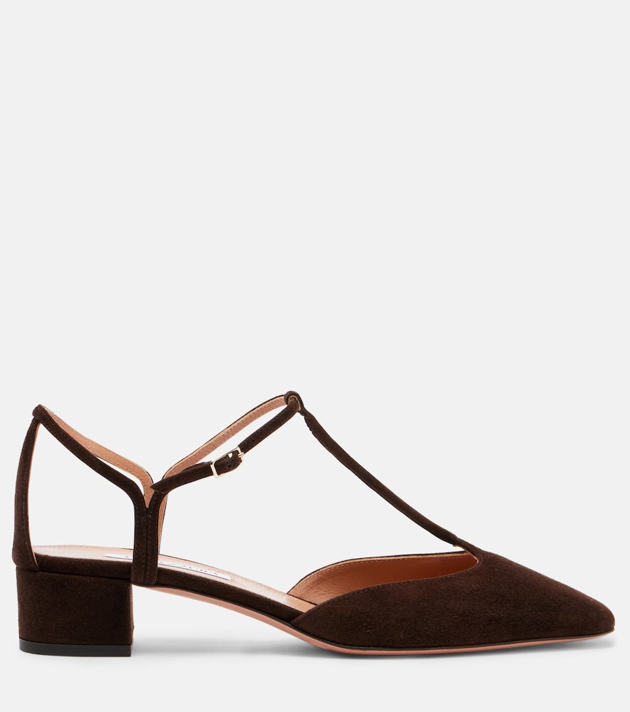 Aquazzura Sorbonne 35 suede pumps