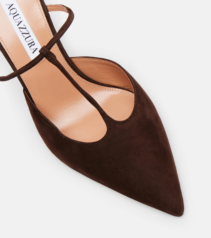 Aquazzura Sorbonne 85 suede mules