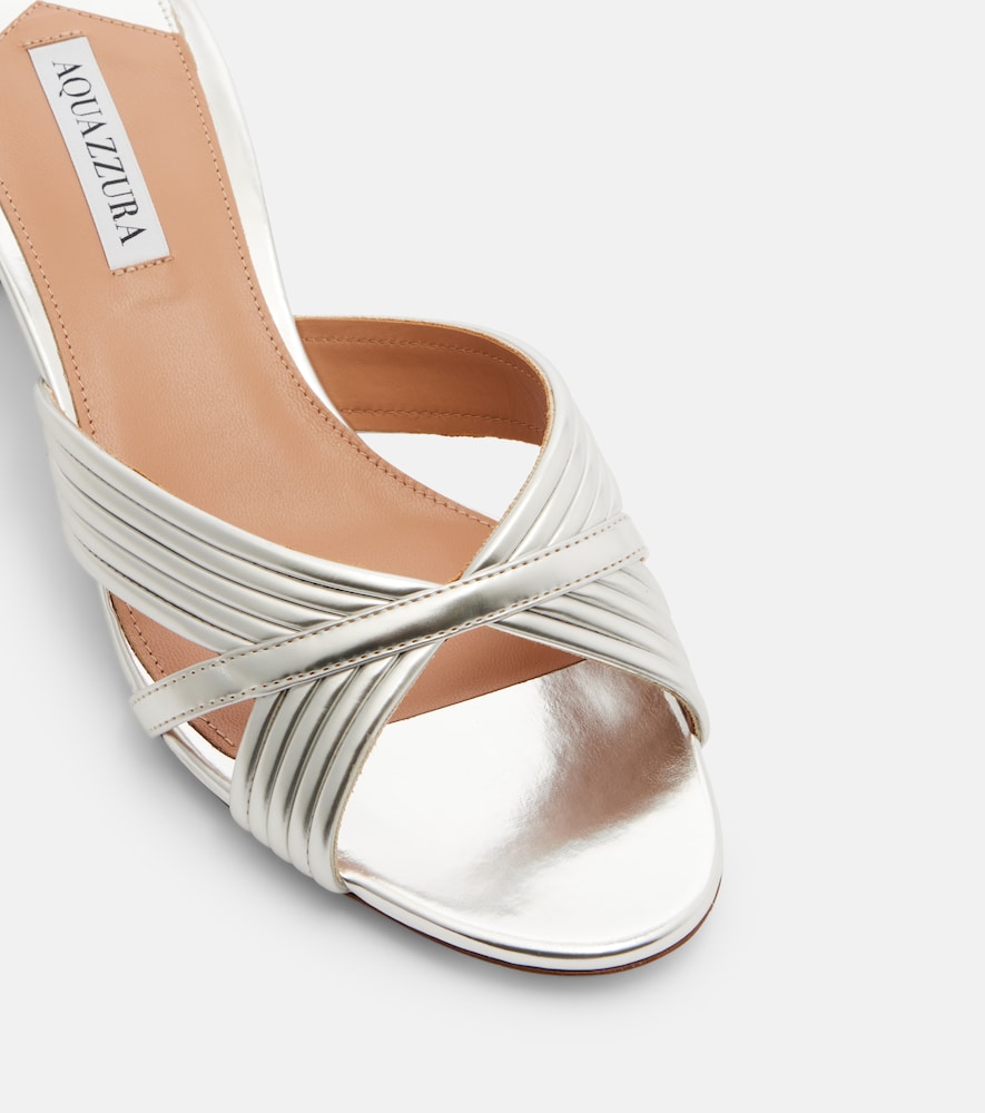 Aquazzura Sundance metallic leather sandals