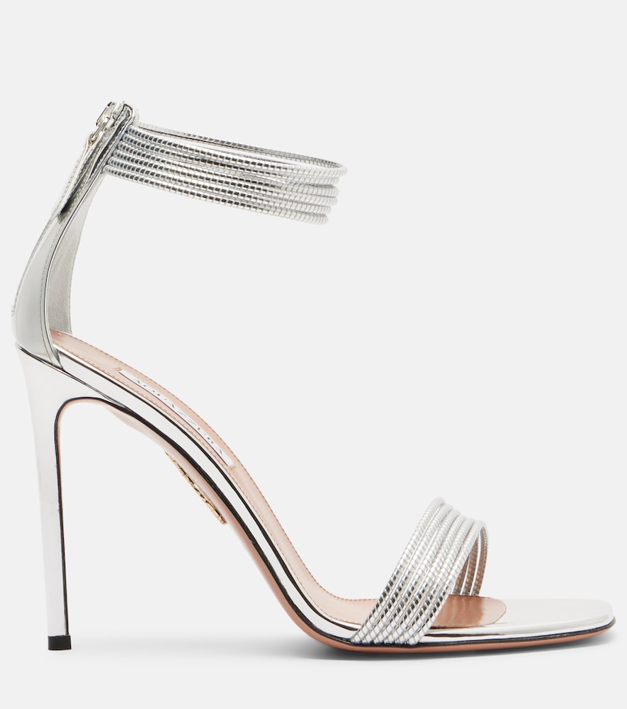 Aquazzura Sway metallic leather sandals