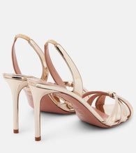 Aquazzura Tati 85 metallic leather sandals