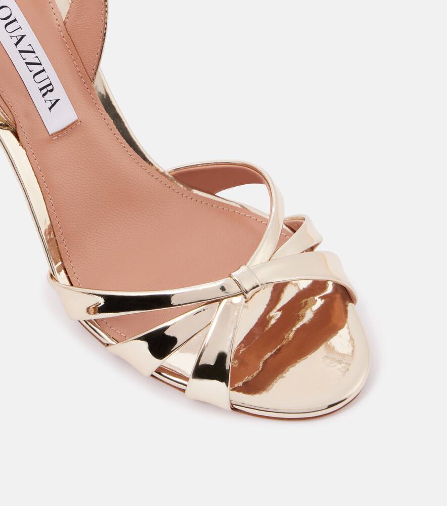 Aquazzura Tati 85 metallic leather sandals