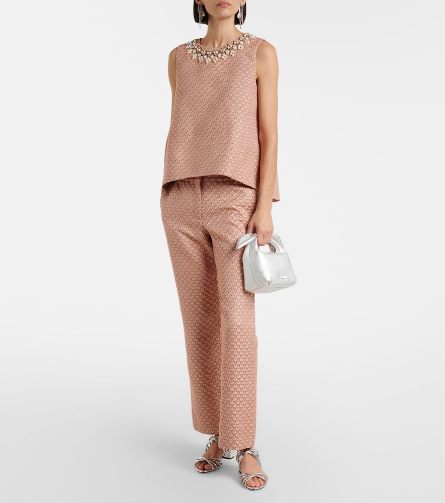 Aquazzura Tell Me mirrored leather mules