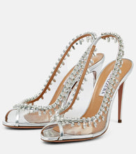 Aquazzura Temptation 105 embellished PVC sandals
