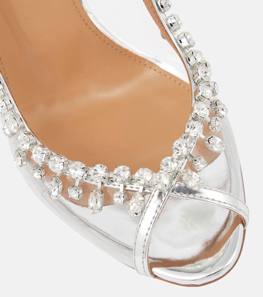 Aquazzura Temptation 105 embellished PVC sandals