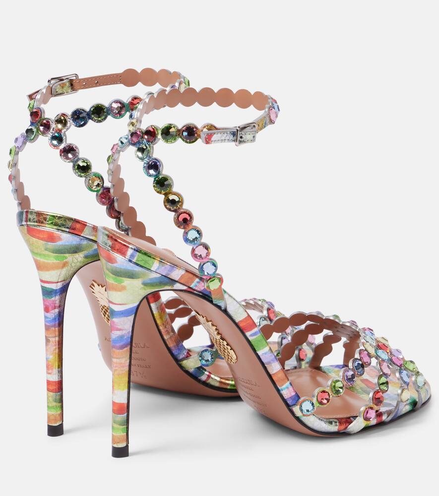 Aquazzura Tequila 105 embellished leather sandals
