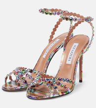 Aquazzura Tequila 105 embellished leather sandals