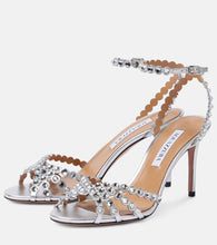 Aquazzura Tequila 85 embellished leather sandals