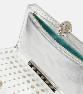 Aquazzura Tequila crystal-embellished clutch