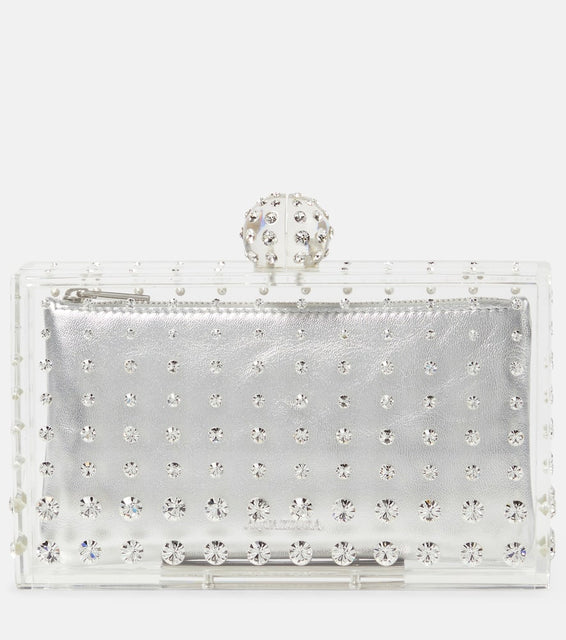 Aquazzura Tequila crystal-embellished clutch. Shop Aquazzura Clutches for women now.