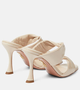 Aquazzura Twist 95 leather mules